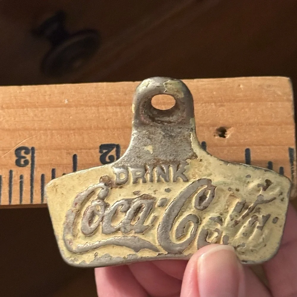 Vintage Coca-Cola Bottle Openers Lot of 2 Wall Mount Cast Metal, 5